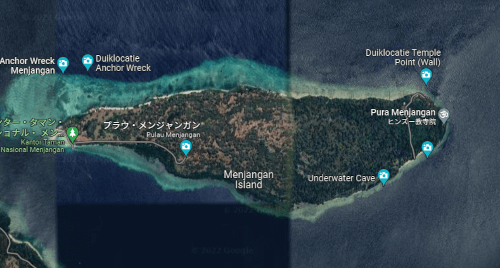 ムンジャンガン島の衛星写真