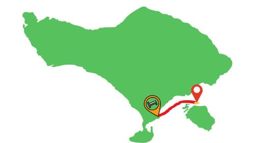 バリ島マップ サヌール～ヌサペニダ