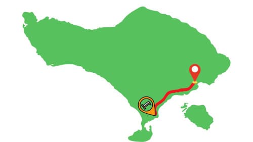 バリ島マップ サヌール～パダンバイ