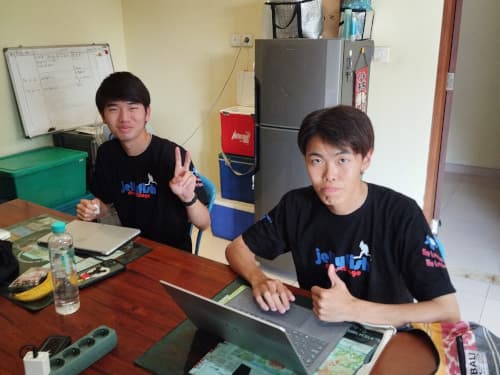 バリ島くらげ村のインターンシップにやってきた２名の男子学生
