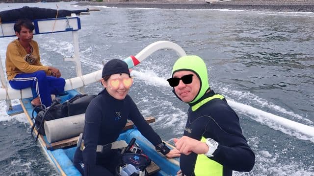 バリ島でダイビングを楽しむご夫婦でお越しのお客様の声