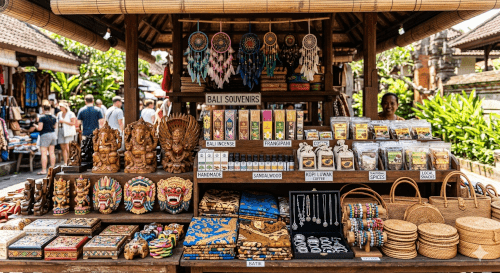 バリ島の定番のお土産が並んでいるイメージ画像