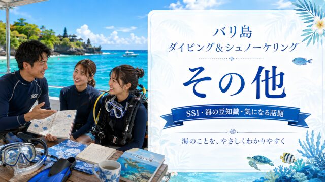 バリ島ダイビングの豆知識・SSI・海の話｜くらげ村