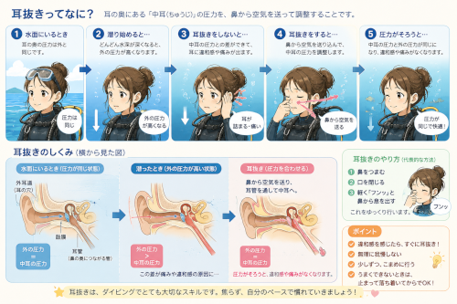 耳抜きの構造説明イラスト